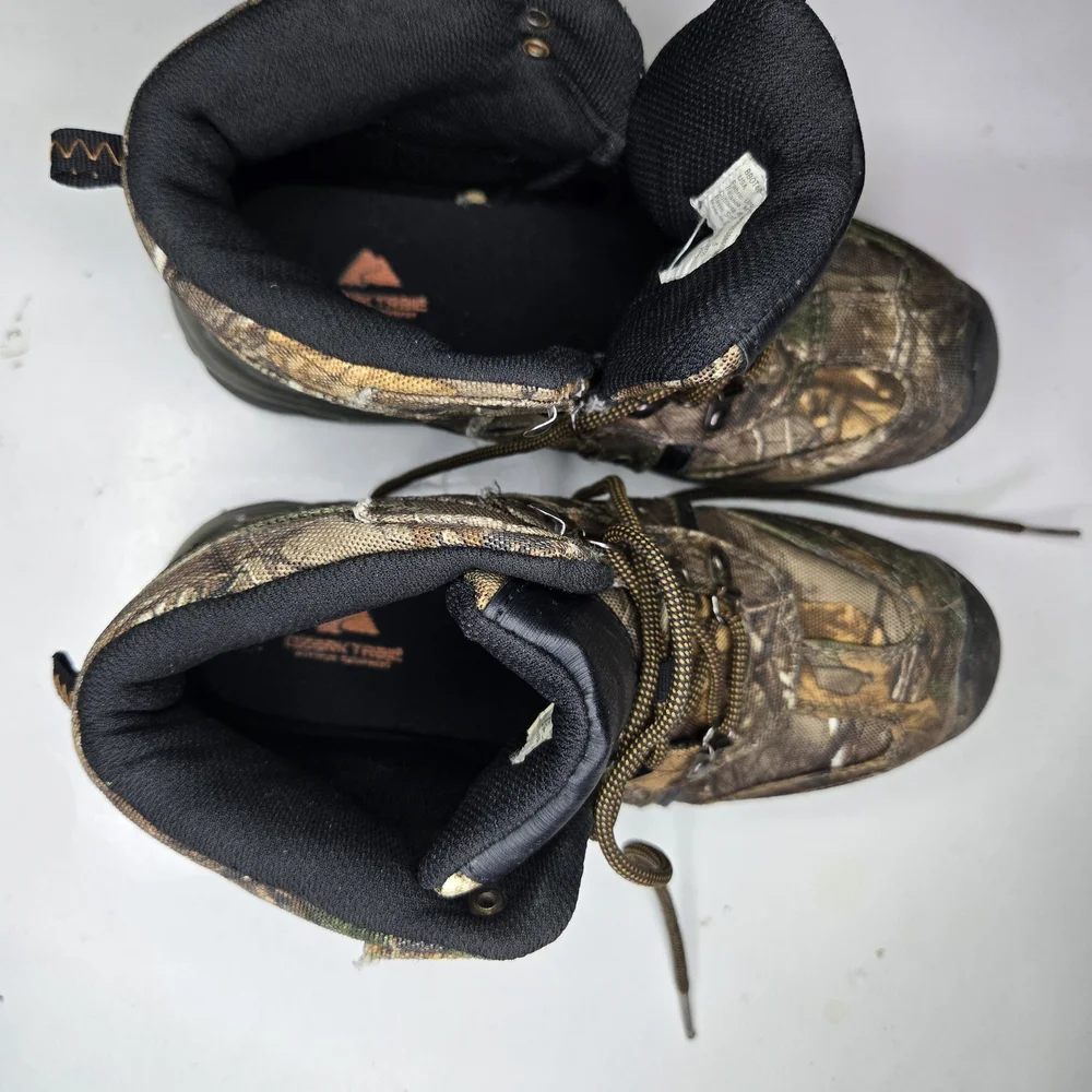 Ozark Trail Kids Boots in camo.